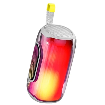 Портативна колонка HOPESTAR P52, LED, IPX5, BT5.3, USB, AUX, 10W, 3600mAh, 6h, White