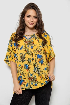 Блузка женская с принтом желтый 244RM213 AGER 2XL