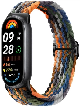 Ремінець тканинний MRK для Xiaomi Mi Band 8/9/10 з металевим регулятором довжини Black Jeans (mrk5915)