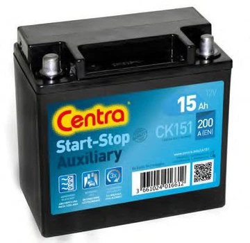 Автомобільний акумулятор CENTRA 15Ah/200A/L+ Start & Stop Auxiliary (CN CK151)