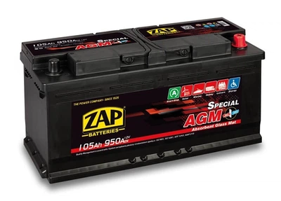 Автомобільний акумулятор ZAP 105Ah/950A/P+AGM (ZAP 605 02)