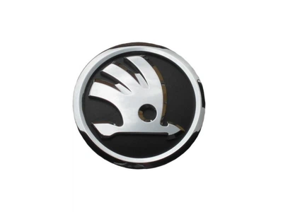 Емблема решітки радіатора Skoda Octavia/Fabia/Rapid/Superb/Roomster, чорна, 79мм, 5J0853621AAUL
