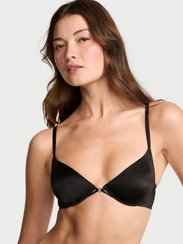 Бюстгальтер на косточках без пуш ап черного цвета Victoria's Secret р. 75D/34D арт. 30225