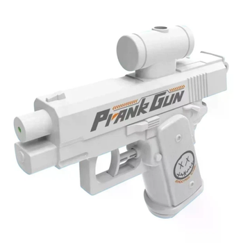 Водяной пистолет Seuno Prank Gun двусторонний бластер для розыгрышей и водных баталий механический белый (GS1024)