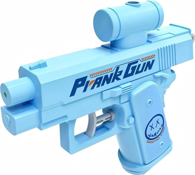 Водяной пистолет Seuno Prank Gun двусторонний бластер для розыгрышей и водных баталий механический синий (GS1023)