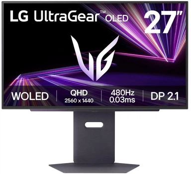 Монітор 26.5" LG 27" 27GX790A-B QHD OLED 480Hz (27GX790A-B)