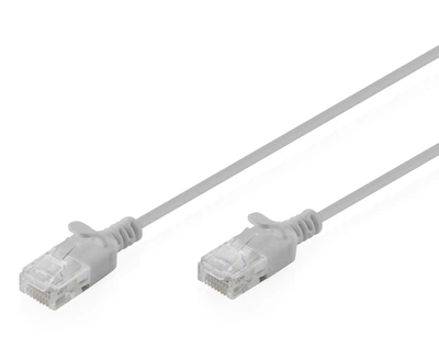 Патч-корд DIGITUS CAT 6 U-UTP Sliim, 2 м, AWG 32/7, Cu, LSZH, сирий