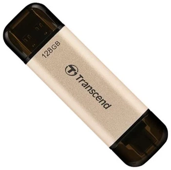Флеш накопитель USB 128Gb Transcend JetFlash 930C, Gold/Black, Type-C / USB 3.2 Gen 1 (TS128GJF930C)