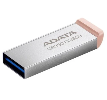 Флеш накопитель USB 128Gb ADATA UR350, Silver/Brown, USB 3.2 Gen 1 (UR350-128G-RSR/BG)
