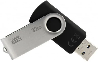 Флеш накопитель USB 32Gb Goodram UTS3, Black/Silver, USB 3.2 Gen 1 (UTS3-0320K0R11)