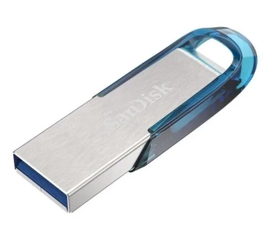 Флеш накопитель USB 128Gb SanDisk Ultra Flair, Silver/Blue, USB 3.0 (SDCZ73-128G-G46B)