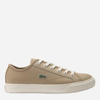 Мужские кеды кожаные низкие Lacoste Backcourt 224710999 40.5 Бежевые (1159861617)