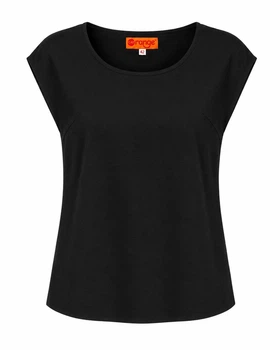 Блуза из легкой вискозной ткани Cat Orange 1352с Черная 48