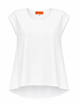 Легкая блуза с удлиненной спинкой Cat Orange 1353 Белая 46