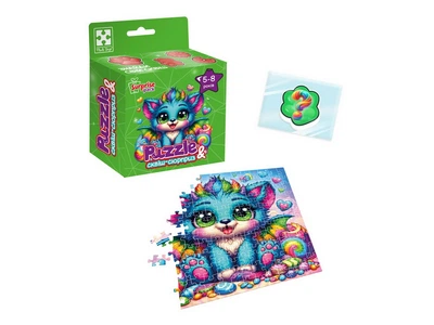 Пазлы и сквиш-сюрприз Бирюзовый дракончик Vladi Toys VT8030-04