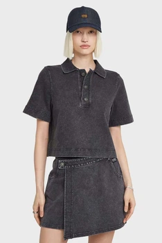Жіноче темно-сіре поло Overdyed G-Star S D26086,D966