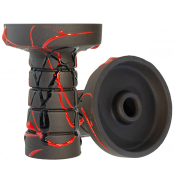 Кальянная чаша Gusto Bowls Harmony Black-Red/Black 10.5см из жаростойкуой глины черно-красная фаннел