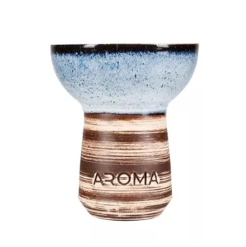 Чаша кальянная Aroma Sierra Glaze Sky голубая 8.5см глина в глазури классик