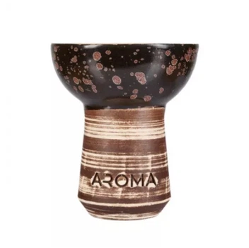 Чаша Aroma Sierra Glaze Black для кальяна из глины в глазури 8.5см черная