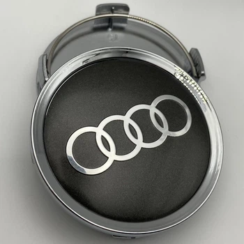 Колпачок с логотипом Audi 63 мм 58 мм заглушка ауди черная