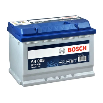 Автомобильный аккумулятор Bosch S4 12В 74Ач 680А R+ для легкового авто (0 092 S40 080)