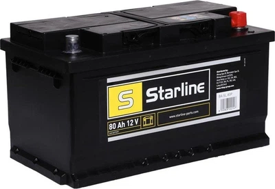 Автомобільний акумулятор Starline 12В 80Ah 740A R+ для легкового авто (BA SL 80P)