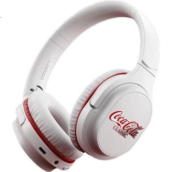 Беспроводные Bluetooth-наушники Coca-Cola T18, накладные наушники для игр, спорта и бега с ультрадлительным временем автономной работы, новейшая модель 2026 года, подарок для студентов и мужчин, совместимы с Apple, Huawei, Xiaomi.