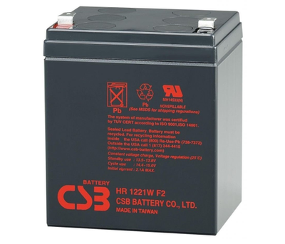 Аккумулятор AGM 12V 5Ah CSB HR1221WF2 (04409)