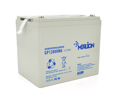 Аккумулятор AGM 12V 80Ah MERLION GP12800M6 (02986)