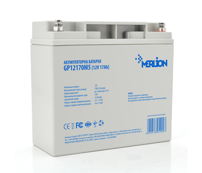 Аккумулятор AGM 12V 17Ah MERLION GP12170M5 (05999)