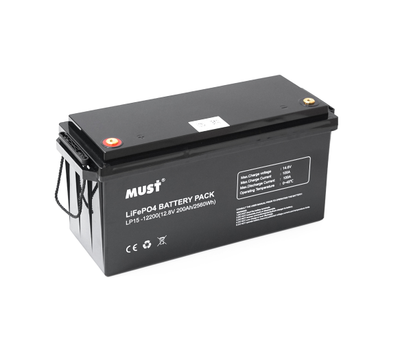 Аккумулятор LiFePO4 12.8V 200Ah 2.56kWh BMS 100A 6000 циклов Must LP15-12200 (32859)