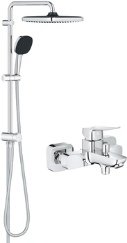 Смеситель для ванны Grohe QuickFix Dice 1018720000 с душевой системой QuickFix Vitalio Comfort 250 26698001 (UA203170101)