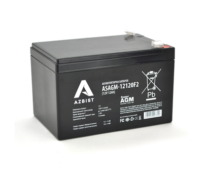Аккумулятор AGM 12V 12Ah AZBIST ASAGM-12120F2 (02360)