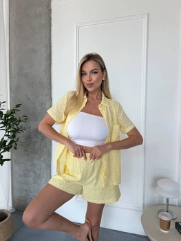 Жіночий костюм з прошви жовтий L-XL с1050.461