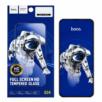 Защитное стекло на iPhone 16 Pro / iPhone 17 Hoco HD Tempered прозрачное с рамкой 3D (ЕС-2236I17B)