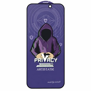 Защитное стекло антишпион на iPhone 15 Pro Max MIETUBL Privacy приватное затемненное 3D (ЕС-2247I15PMPB)