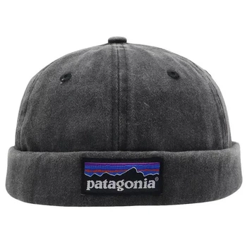 Докер кепка Patagonia черного цвета на объем головы 56-58 см, повседнена унисекс черная кепка бейсболка без козырька donker cap