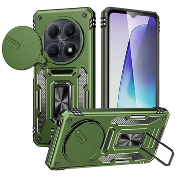 Ударостійкий чохол Camshield Army Ring для Xiaomi Redmi Note 15 (EU) / Poco M8 5G Оливковий / Army Green