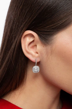 Сережки підвіски FAMO SER-13684 Сріблястий * (SER-13684)