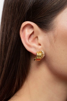 Сережки пусети FAMO SER-13490 Золотистий * (SER-13490)