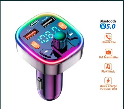FM трансмиттер беспроводной Bluetooth 5.0 USB Type-C PD