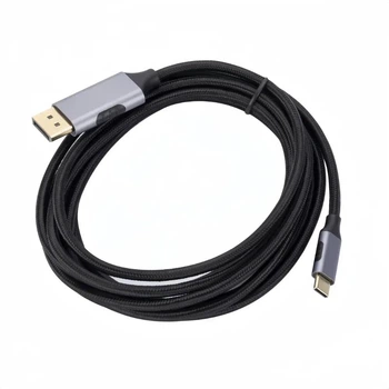 Кабель-адаптер Type-C to DisplayPort 1.4 8K-60Hz/4K-144Hz/2K-240Hz DP1.4 2m Black-gray