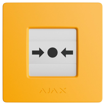 Беспроводной ручной пожарный извещатель Ajax Manual Call Point для тревожной сигнализации Yellow