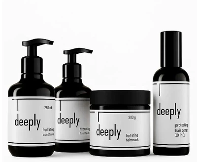 Набір deeply hydrating QUAD шампунь кондиціонер маска спрей для живлення та зволоження волосся 2х250/300/200 мл