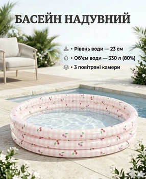 Детский надувной бассейн Intex 58432NP Вишенка 147*33 см Объем 330 лит