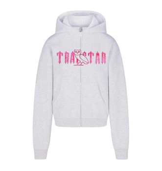 Мужской худи на молнии Trapstar серое XL XXL (ZPHOD12)