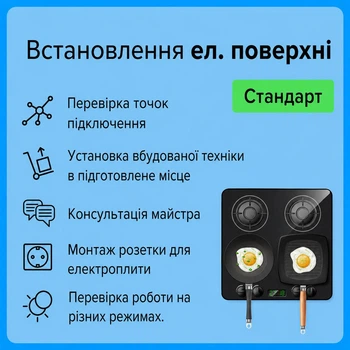 Услуга "Установка электрической поверхности - Стандарт"