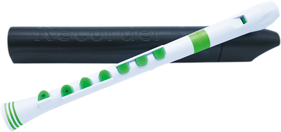 Блокфлейта барокова Nuvo Recorder+ Біла з зеленим