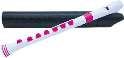 Блокфлейта барокова Nuvo Recorder+ Біла з рожевим
