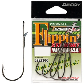 Крючок Decoy Worm144 Flippin Straight #4/0, 4 шт/уп